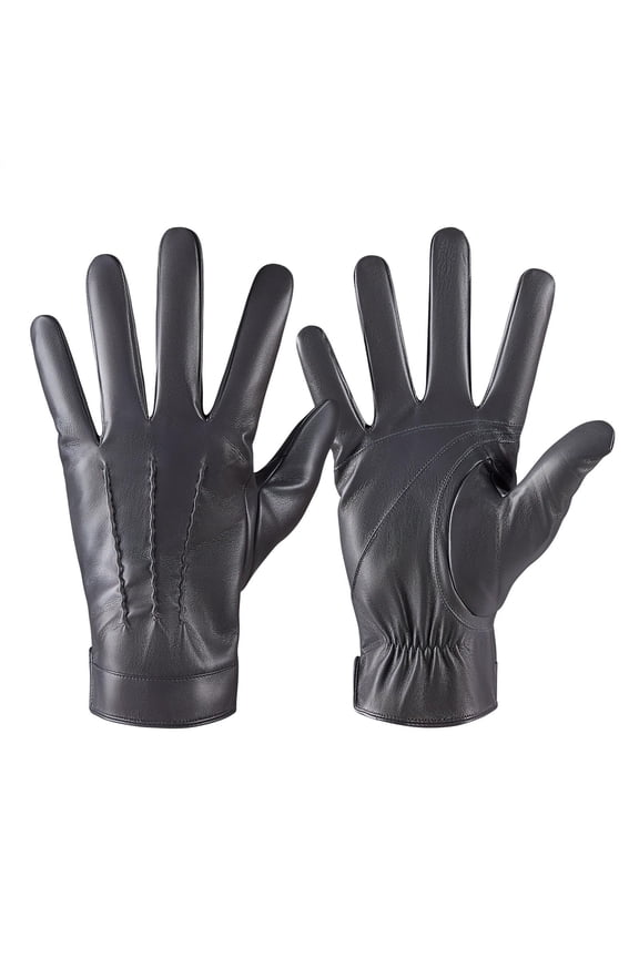 Men's and Women's PU Leather Gloves - Cozy, Fashionable & Versatile - Ideal for Winter, Driving & Everyday Use