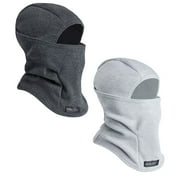 BUTKLNYTS TopTie Full Face Covering Balaclava Ski Mask for Kids Thermal, Breathable, Ideal for Winter Sports, Motorcycling, Outdoor Activities Black+light gray