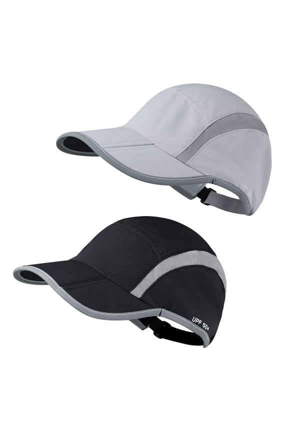 2-Pack Sun Hats for Men & Women, Outdoor Baseball Caps for Hiking, Beach, or Travel Use