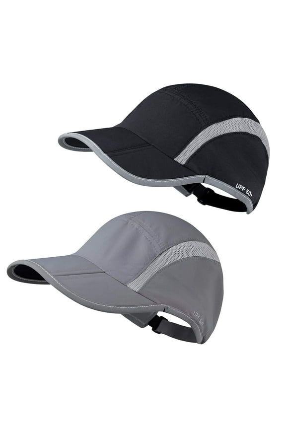 2-Pack Lightweight Outdoor Caps for Men & Women, Sun Hats for Running, Trekking, Fishing