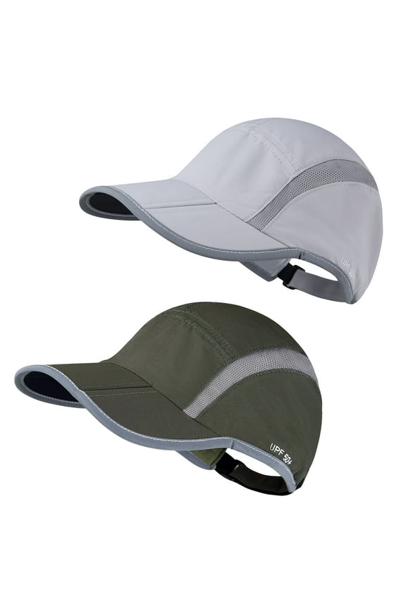 2-Pack Summer Outdoor Hats for Men & Women, Lightweight Sun Caps for Travel, Hiking, Beach