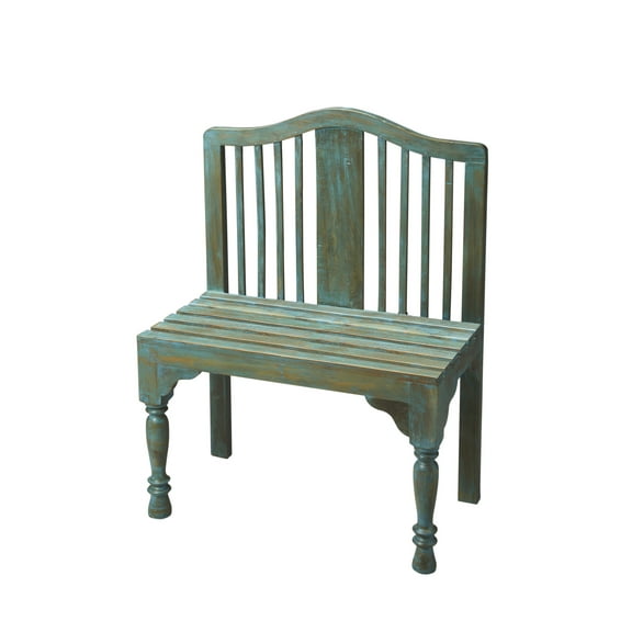 Butler Specialty Company, Roseland Solid Wood 30.25"W Bench, Blue
