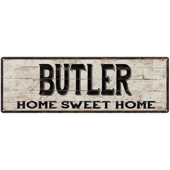 BUTLER Rustic Home Sweet Home Sign Gift 6x18 Metal Decor 106180084098