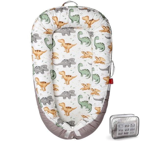 BUTOA Baby Playmat  Portable Infant Lounger with Soft Pink Mat, for Newborns & Toddlers 0-24 Months