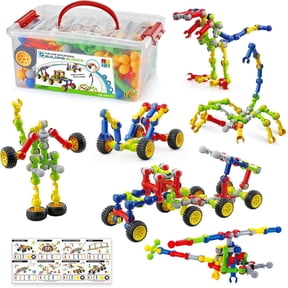 BUTOMKY 170 Pcs STEM Building Blocks Toys, Educational DIY Construction Engineering Building Kit with Large Storage Box,Christmas Birthday Gift for Kids Boys Girls Ages 3-8 Years Old