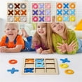 thumbnail image 1 of BUTOMKY 3PC Wooden Tic Tac Toe Board Game (Noughts Crosses XOXO) 5.7"- Coffee Table Farmhouse Decor for All Ages, Family Game Night & Road Trip Activity Toy, Ideal Gift for Kids & Adults, 1 of 9