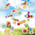 thumbnail image 1 of BUTOMKY 9PCS Suction Cup Spinner Toys - Baby Sensory Fidget Rotating Toys,Pressing Style Bath/Travel/Table/Window Toys for 0-3 Years Old Infants Toddlers Boys Girls, Birthday Gift & Stocking Stuffer, 1 of 14