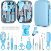 BUTOMKY Baby Grooming Kit for Newborn Boys Girls, Infant Safety Care Set with Hair Brush, Comb, Nail Clipper & Nasal Aspirator, Essential Baby Nursery Care Kit