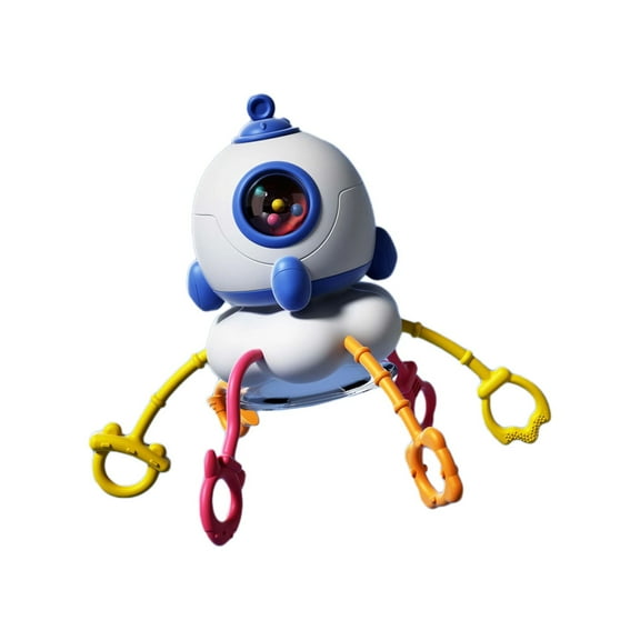 BUTOMKY Baby Montessori Pull String Sensory Toy - Silicone Teething Toy, Fidget Travel Toy for Car/Airplane, Developmental Activity Toy for 0-6-12-18 Months Infants & Toddlers