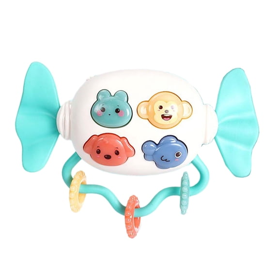 BUTOMKY Candy Rattle Toy - Musical Teether with Sensory Chew, BPA-Free Infant Developmental Toy, Early Education Enlightenment Gift for Newborns 3+ Months & Babies 6-18 Months