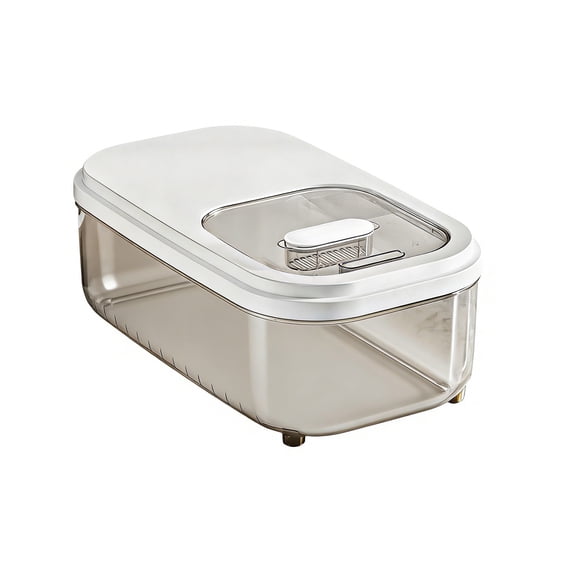 BUTOMKY Clear Airtight Kitchen Food Storage Containers - 11L Rice & Grain Bins with Wheels,  Insect/Moisture-Proof Sealed Canisters for Pantry Organization & Pet Food Storage