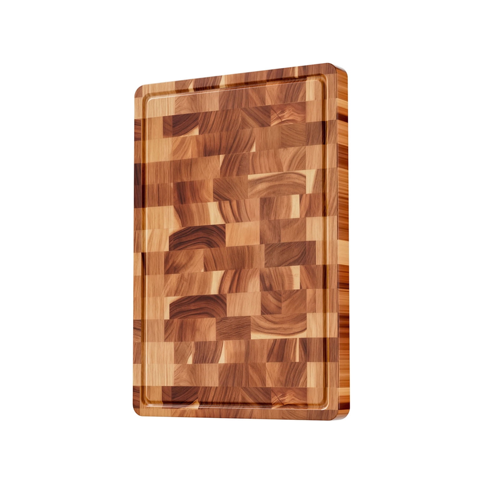 BUTOMKY Cutting Boards for Kitchen,Checkered Crack-Proof Solid Wood Chopping Block,Food-Grade Butcher Block for Kitchen Prep & Serving 7.87"x11.8"x0.78"