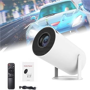 BUTOMKY HY300PRO Portable Mini Projector, WiFi 6 & Bluetooth 5.0, 4K Supported with Auto Keystone & 180 Rotation, Home & Outdoor Movie Theater Projector