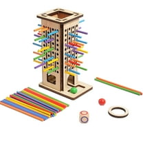 BUTOMKY Montessori Math Educational Toys - Wooden Board Game with 48 Colorful Sticks & Dice for 3-6 Year Olds | Fine Motor Skills Counting Toy | Family Travel Game & Gifts for Kids‌