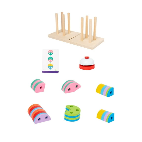 BUTOMKY Montessori Shape Sorter & Stacking Wooden Toy - Educational Sensory Learning Puzzle for Toddlers Age 1-4 (Boys & Girls, Birthday Gift)-Two People