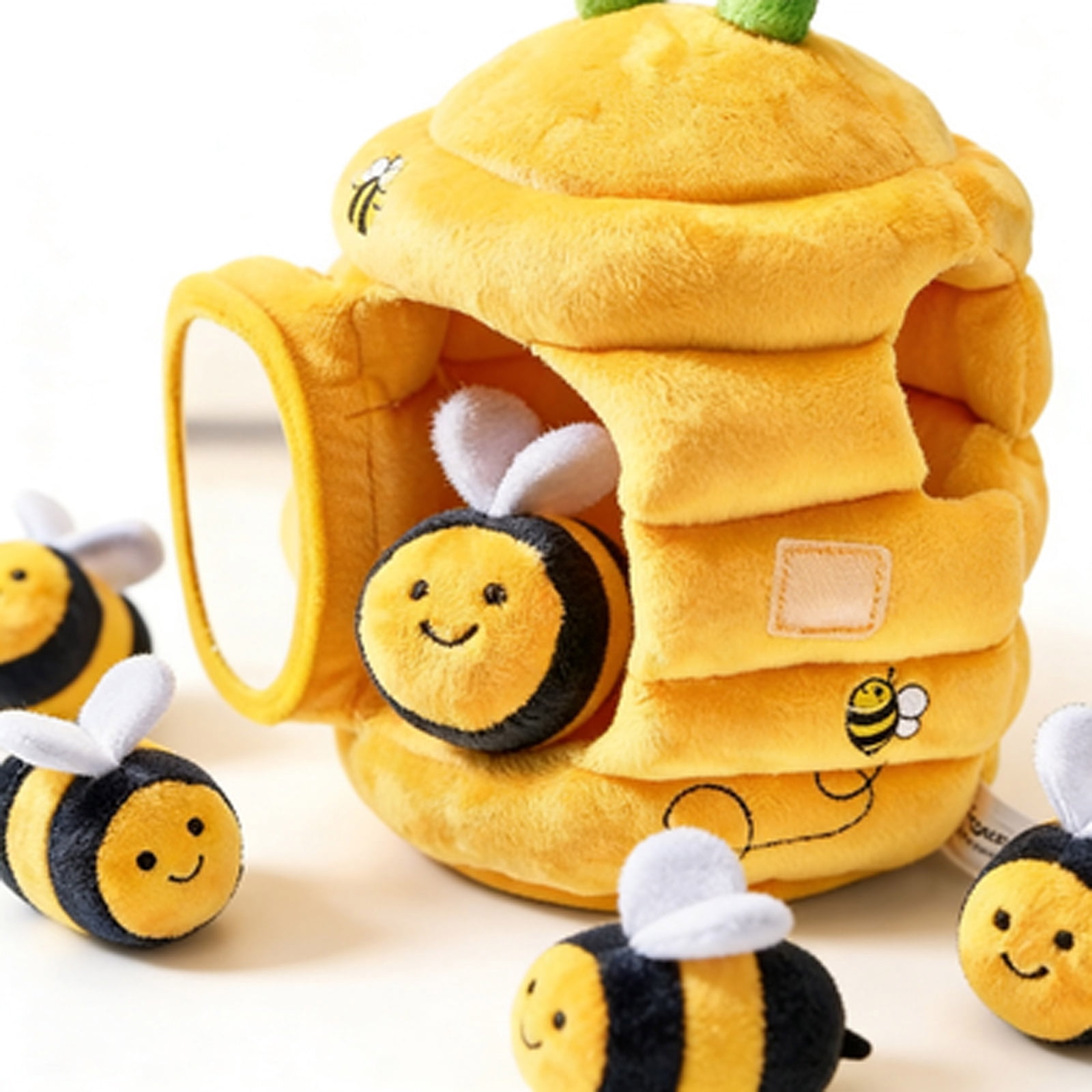 Beehive Rattle BUTOMKY Montessori Soft Beehive Baby Toys 6-12 Months, Sensory Plush ...