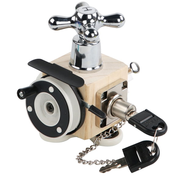 BUTOMKY Multifunctional Sensory Busy Cube - Dementia Activities for Seniors & Montessori Educational Toy for Kids 1-5, Fidget Gift for Elderly & Toddlers