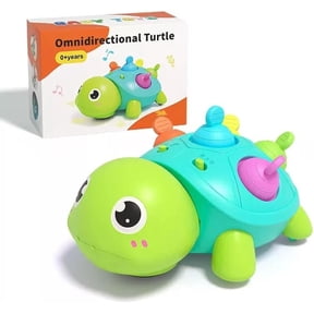 BUTOMKY Musical Crawling Turtle Baby Toy with Lights & Sounds - Tummy Time Sensory Teething Toy for Infants 6-18 Months, Montessori Developmental Gift for 1-3 Year Old Boys Girls