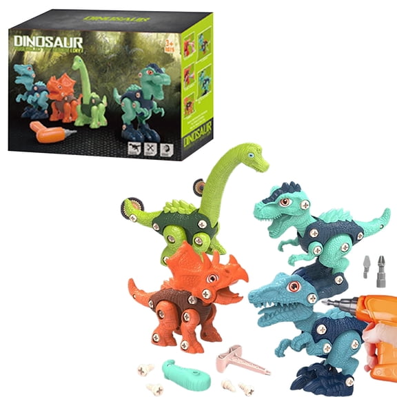 BUTOMKY Take Apart Dinosaur Toys with Electric Drill for Kids- STEM Educational Construction Building Set Toy, Ideal Birthday Christmas Easter Gifts for 3-8 Year Old Boys and Girls
