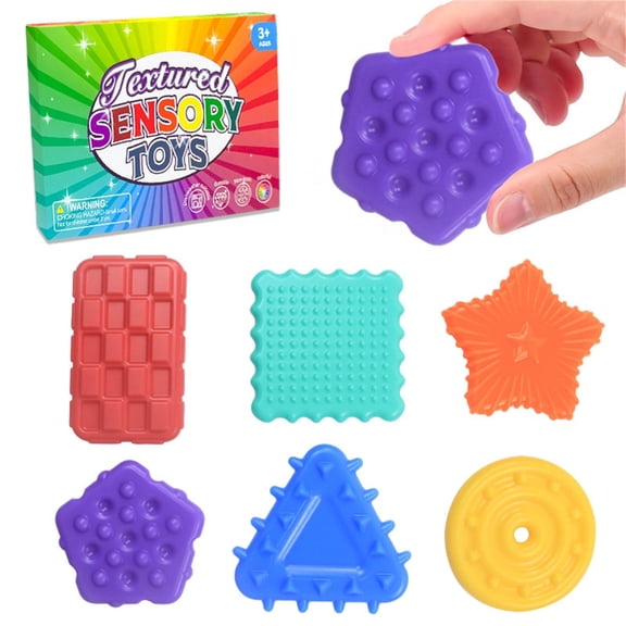 BUTOMKY Textured Silicone Worry Stone Sensory Fidget Toys, Soft Squishy Anxiety Relief Calming Toys for Autism ADHD Kids Adults, Quiet Small Fidgets for Classroom Prizes & Holiday Stocking Stuffers