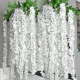thumbnail image 1 of BUTORY 20 Pcs Artificial Silk Wisteria Garland Silk String Flower, Artificial Vine Silk Flower Plant Hanging Flower Vine Used For Home Garden Wedding Decoration, 1 of 8