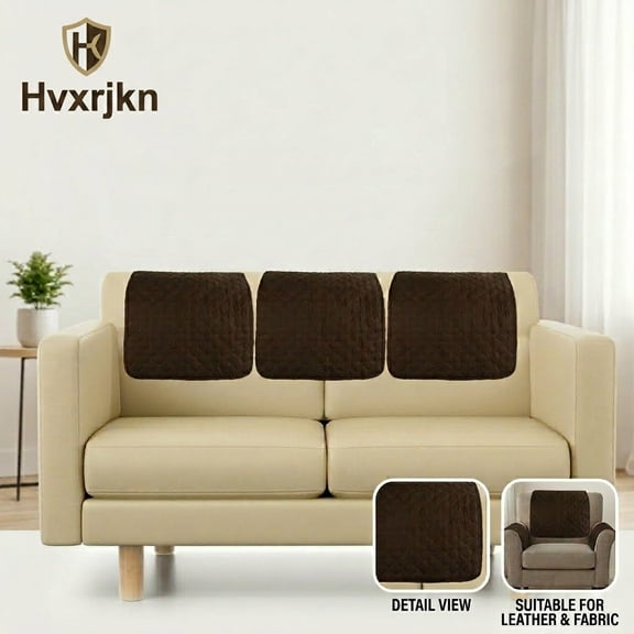 Hvxrjkn 3Pcs Sofa Headrest Cover Soft Polyester Recliner Headrest Protector Wear Resistant Recliner Headrest Cover Anti-Fade Sofa Head Protector Furniture Protector for Recliner Chair Sofa
