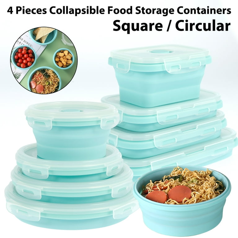 Collapsible Stackable Silicone Food Storage Containers