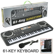 BUTORY 61 Keys Keyboard Piano, Electronic Digital Piano with Built-In Speaker Microphone,Portable Keyboard Gift Teaching for Beginners Children Musical Instrument