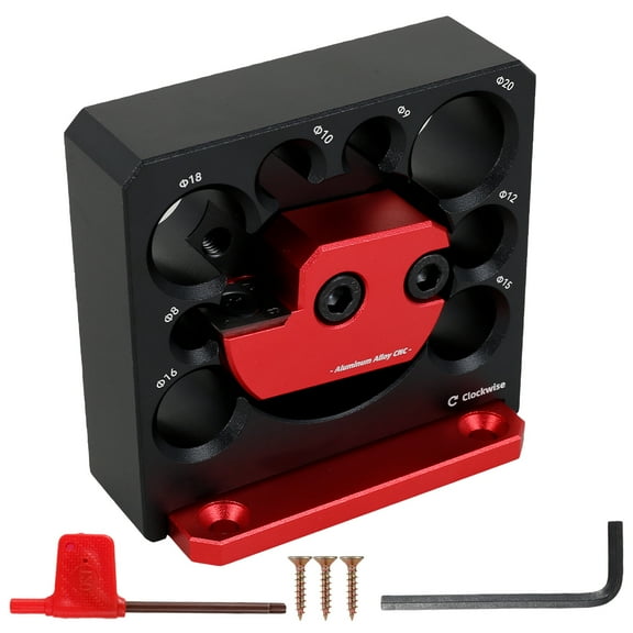 BUTORY 6Pcs Dowel Maker Jig Kit Metric 8mm to 20mm Adjustable Dowel Maker with Carbide Blade Electric Drill Milling Dowel Round Rod Auxiliary Tool for Wooden Rods Sticks Woodworking