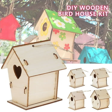 Dream Fun DIY Wooden Bird House Painting Kit for 3-8 Year Old Kid 3D