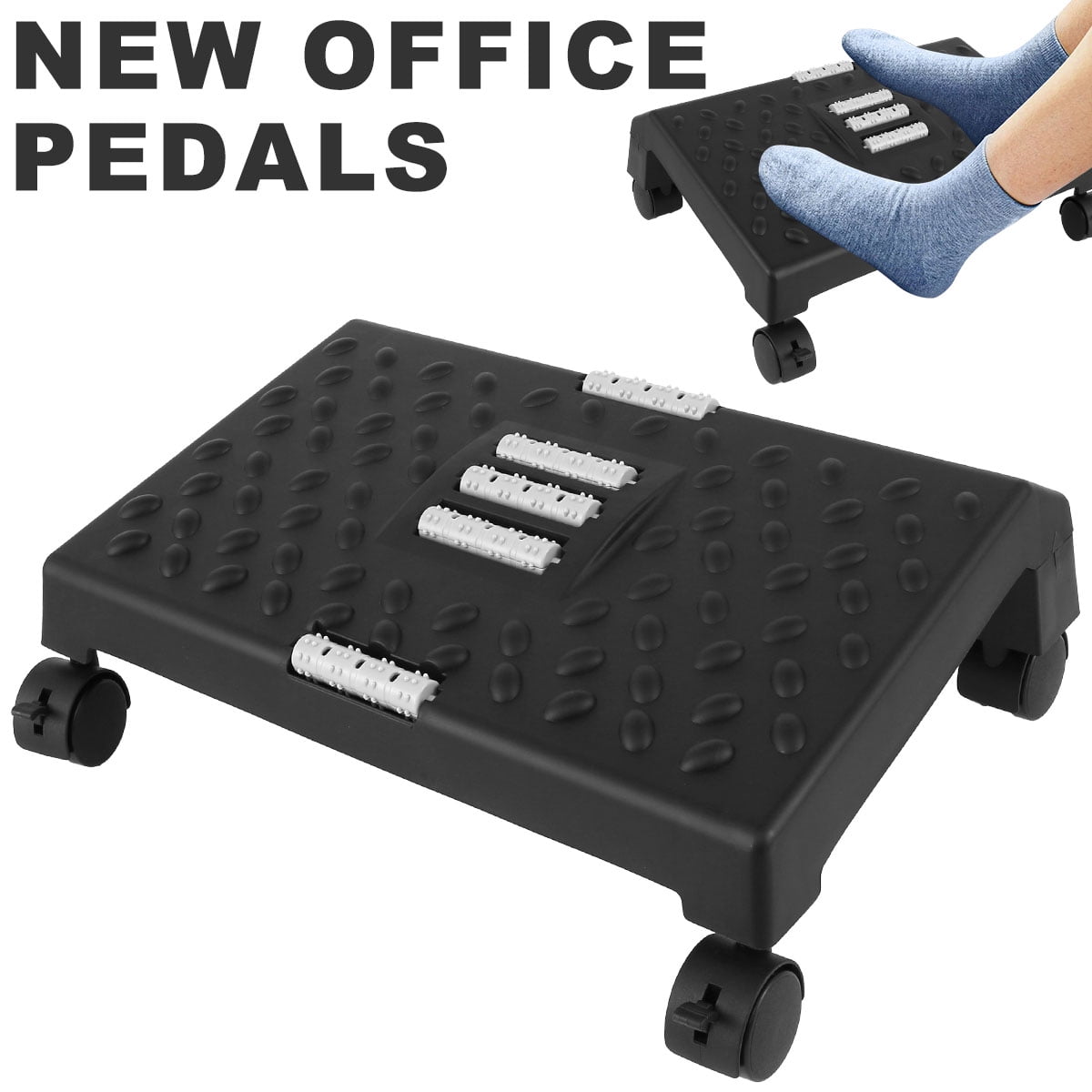 BUTORY Foot Rest Plastic with Massage Texture and Roller Foot Stool
