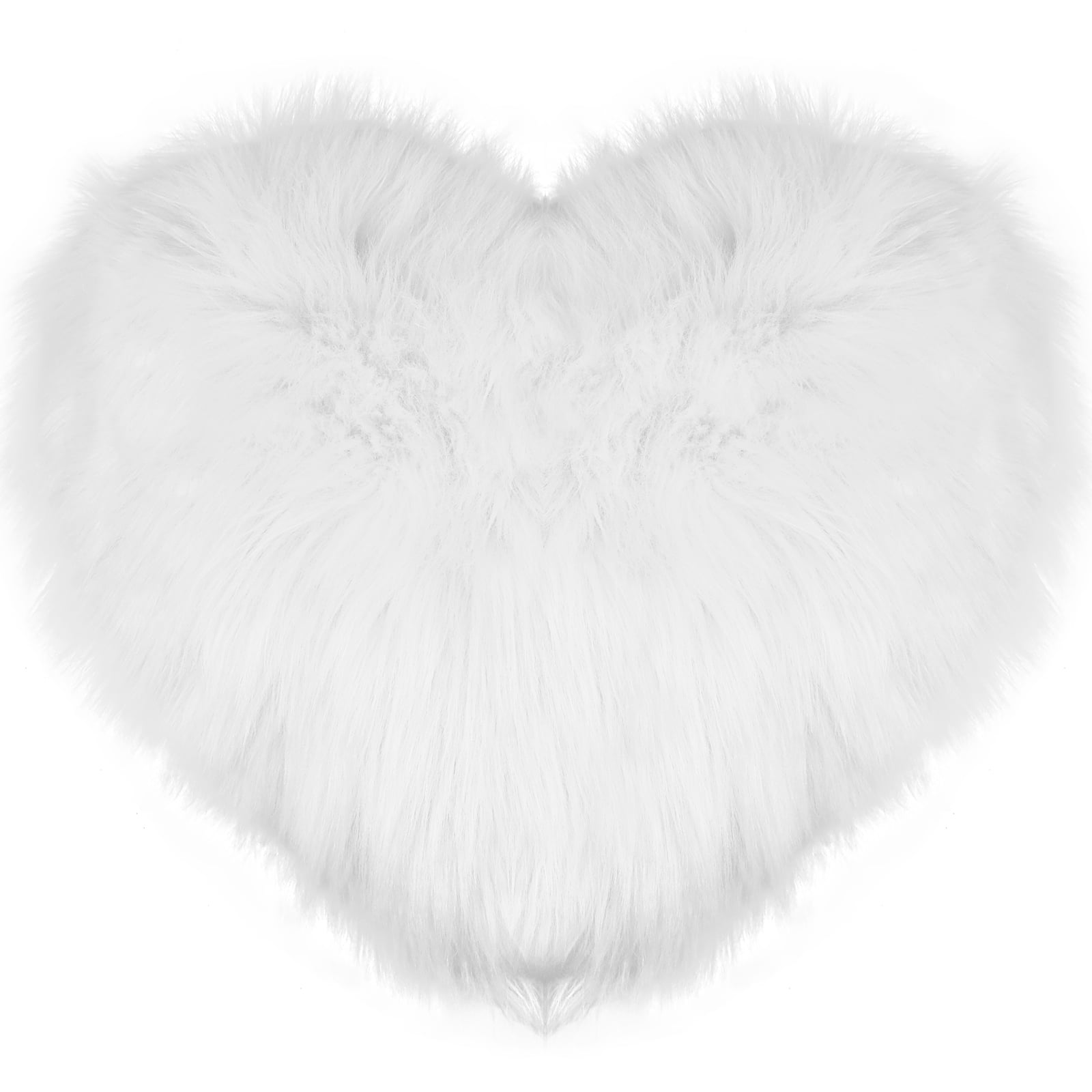 BUTORY Heart Pillow Soft Fluffy Long Plush Love Throw Pillow Decorative