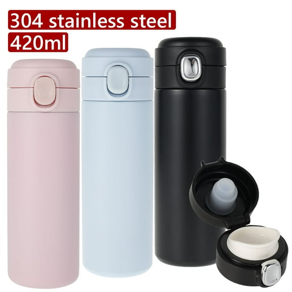 BUTORY Stainless Steel Travel Cup with Leak-Proof Lid Insulated Vacuum Travel Coffee Mug Pop-up Travel Coffee Cup for Household Travel