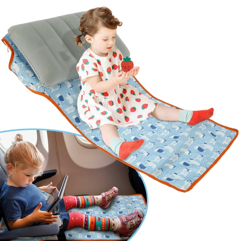 2 Pieces Baby Toddler Airplane Seat Extender Airplane Footrest Portable  Kids Toddler Airplane Bed Foot Rest for Airplane Travel Baby Seat Cushion  for