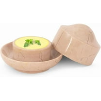 Radicaln Verona Marble Butter Dish with Lid 3" Handmade Mini Butter Keeper for Kitchen & Dining – Stylish Marble Cheese Holder, Tabletop Accessory & Gift Décor