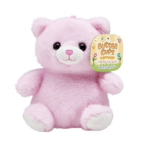 Buttercups Teddy Bear Plush Toy 4.5 Inch – Small Stuffed Animal for Kids, Soft Pink Bear, Mini Plush Gift