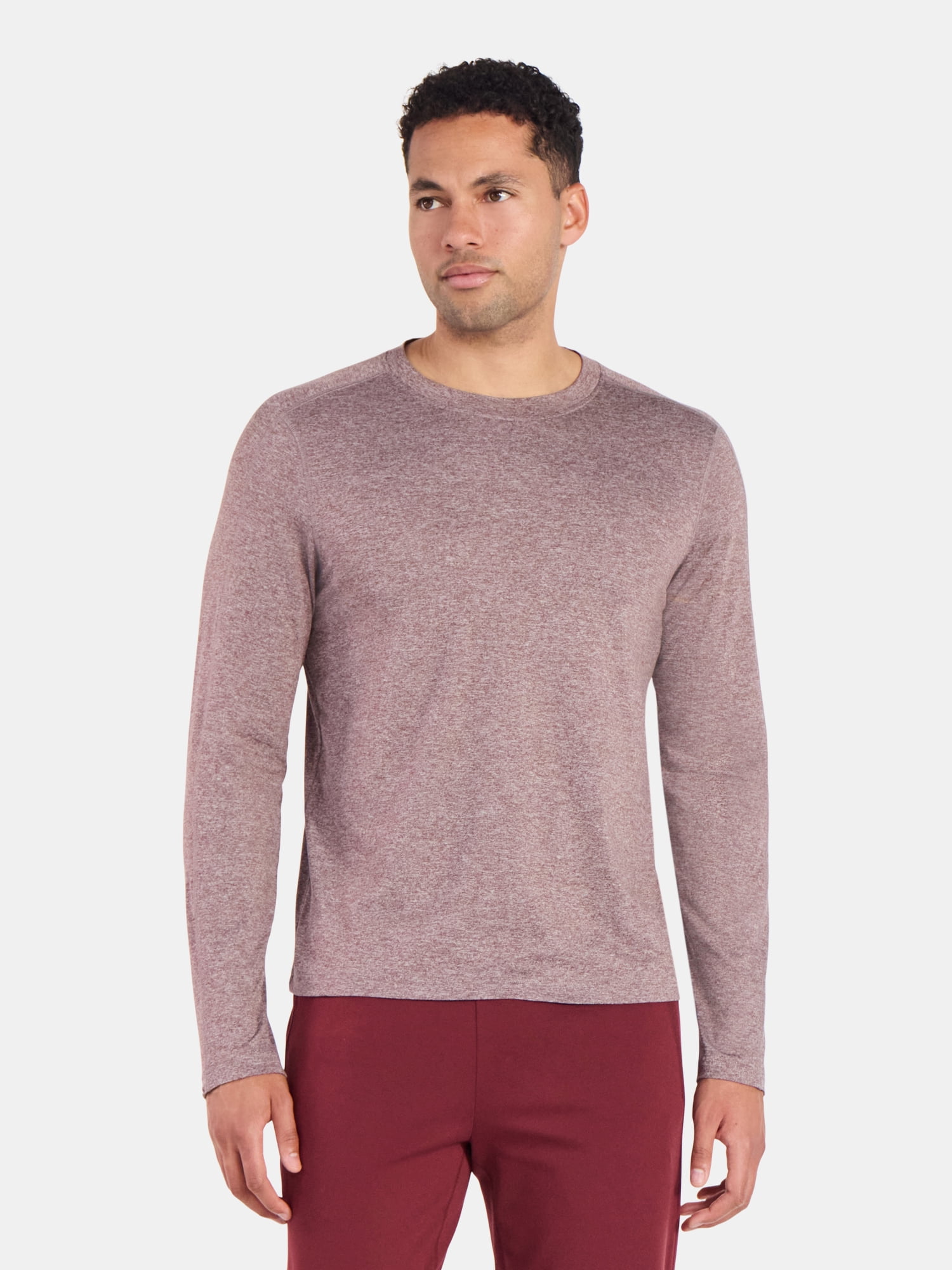 Athletic Works Men's and Big Men's ButterCore Soft Long Sleeve Tee Shirt, Sizes XS-5XL
