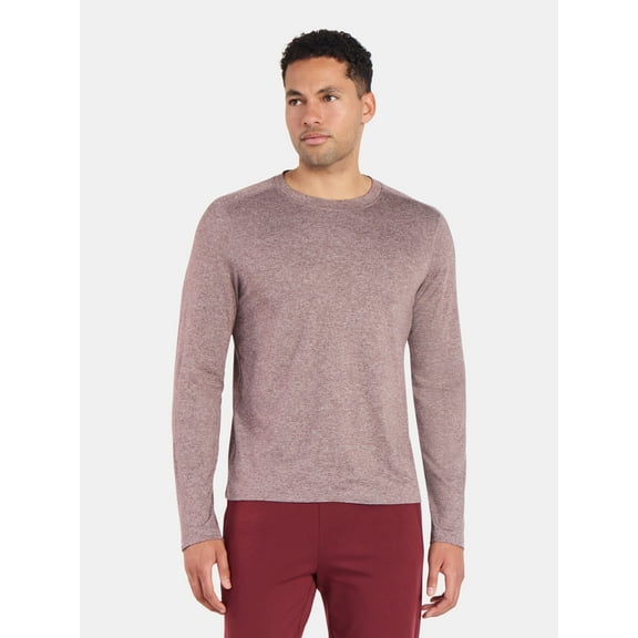 Athletic Works Men's and Big Men's ButterCore Soft Long Sleeve Tee Shirt, Sizes XS-5XL