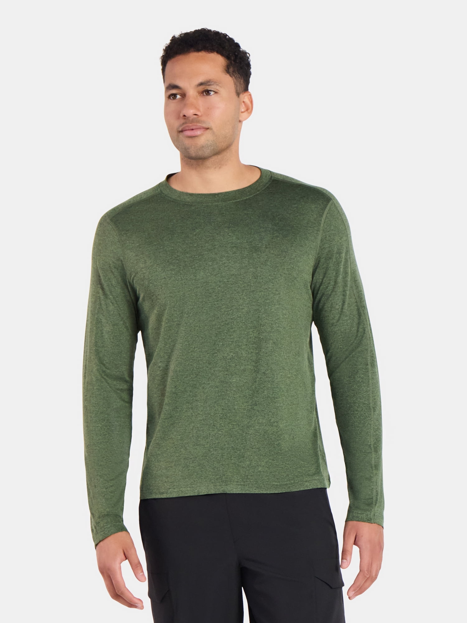 Athletic Works Men's and Big Men's ButterCore Soft Long Sleeve Tee Shirt, Sizes XS-5XL