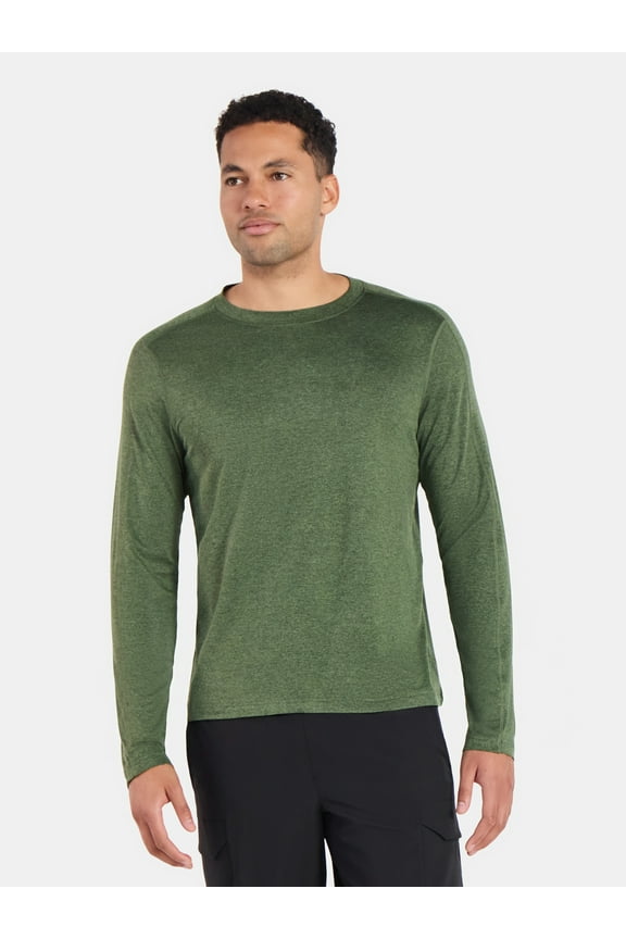 Men's and Big Men's ButterCore Soft Long Sleeve Tee Shirt, Sizes XS-5XL