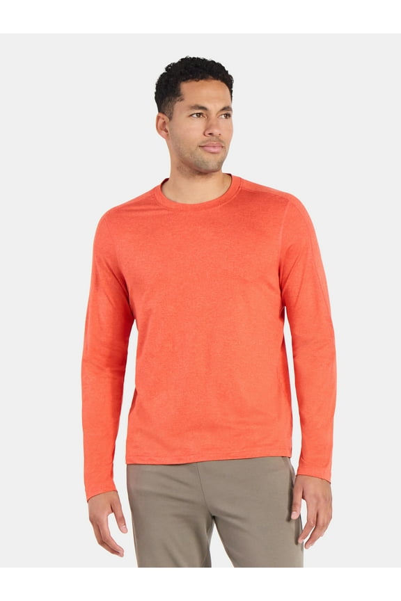 Men's and Big Men's ButterCore Soft Long Sleeve Tee Shirt, Sizes XS-5XL