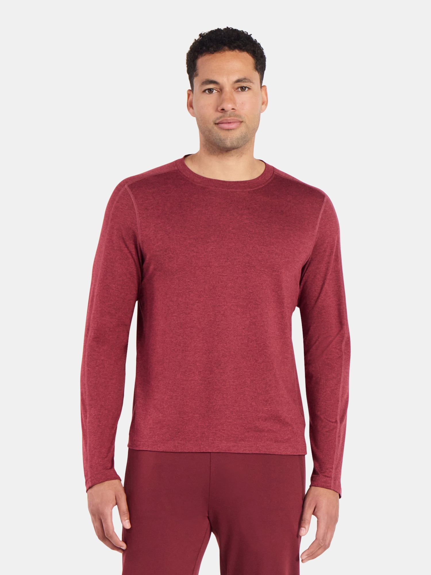 Athletic Works Men's and Big Men's ButterCore Soft Long Sleeve Tee Shirt, Sizes XS-5XL