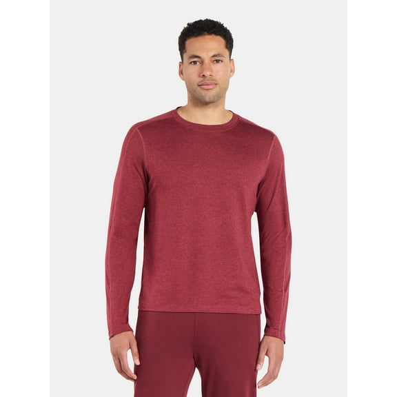 Athletic Works Men's and Big Men's ButterCore Soft Long Sleeve Tee Shirt, Sizes XS-5XL