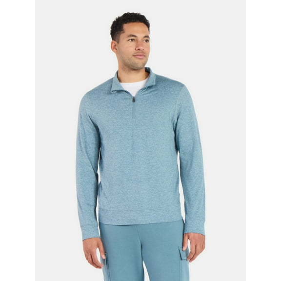 Athletic Works Men's and Big Men's ButterCore Soft Quarter-Zip Pullover Shirt, Sizes S-3XL