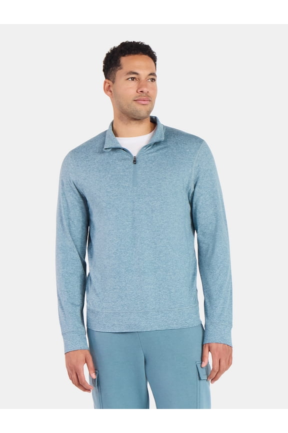 Men's and Big Men's ButterCore Soft Quarter-Zip Pullover Shirt, Sizes S-3XL