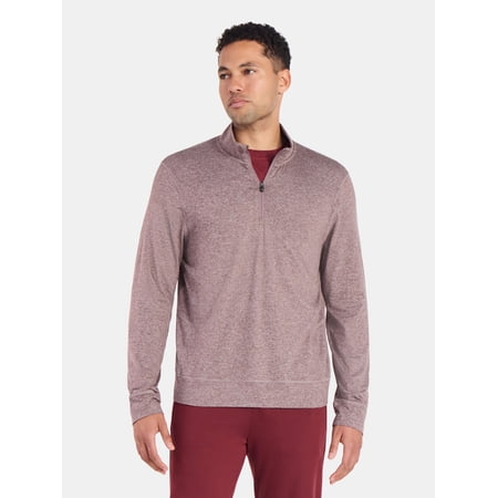 Athletic Works Men's and Big Men's ButterCore Soft Quarter-Zip Pullover Shirt, Sizes S-3XL