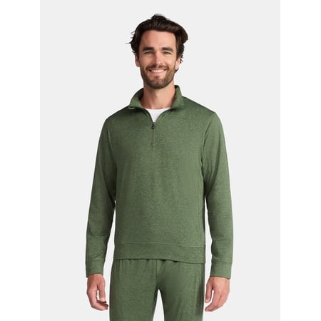 Athletic Works Men's and Big Men's ButterCore Soft Quarter-Zip Pullover Shirt, Sizes S-3XL