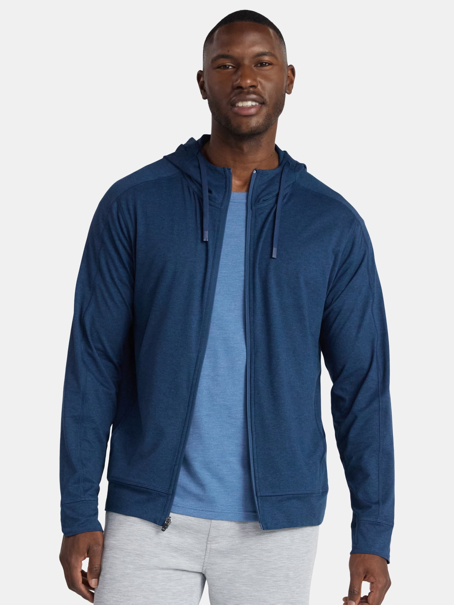 Athletic Works Men's and Big Men's ButterCore Soft Full Zip Hoodie, Sizes S-3XL