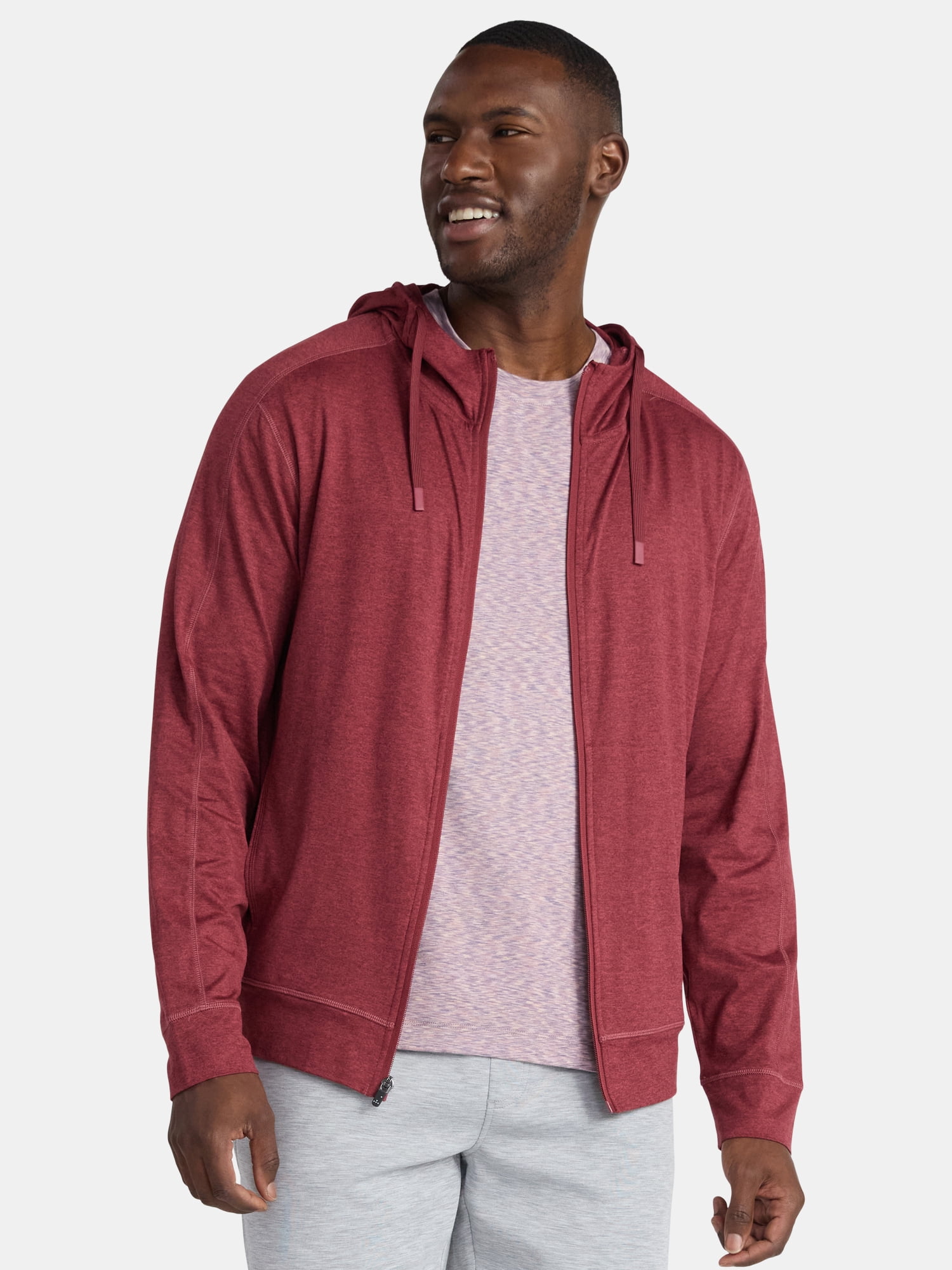 Athletic Works Men's and Big Men's ButterCore Soft Full Zip Hoodie, Sizes S-3XL