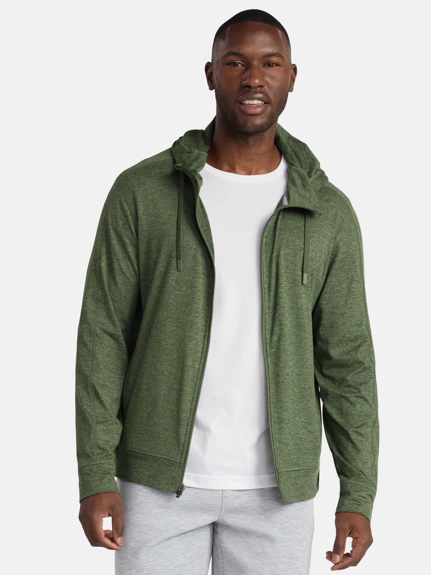 Athletic Works Men's and Big Men's ButterCore Soft Full Zip Hoodie, Sizes S-3XL